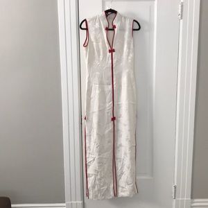 Beautiful Mandarin collar silk dress.